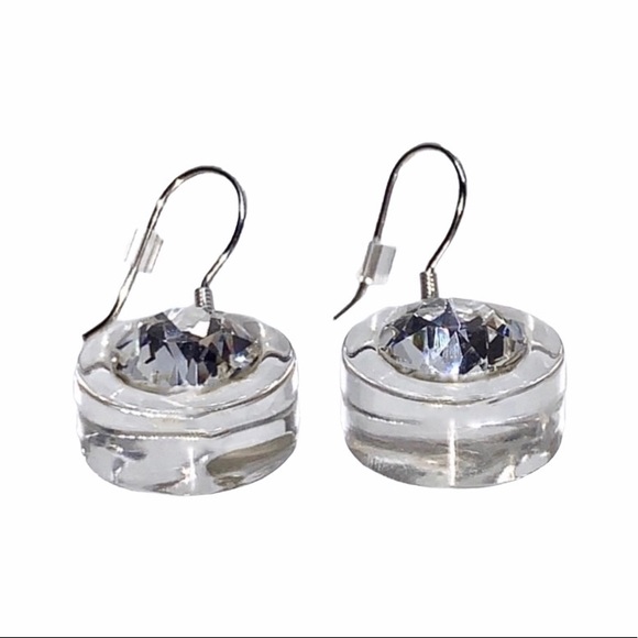 Women’s Crystal Acrylic Drop Earrings, Dangle Drop Style, Statement Earrings - Picture 7 of 12